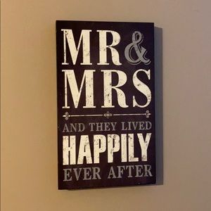 Mr. and Mrs. wall sign